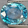 Natural Blue Zircon 2.26 Ct. Oval Shape 6.9 x 8.4 Mm Gemstone from Cambodia