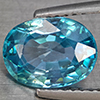 Natural Blue Zircon 3.04 Ct. Oval Shape 9.2 x 7 Mm Gemstone from Cambodia