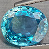 Natural Blue Zircon 2.27 Ct. Oval Shape 8.3 x 7.2 Mm Gemstone from Cambodia