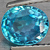 Natural Blue Zircon 2.29 Ct. Oval Shape 7.8 x 6.5 Mm Gemstone from Cambodia
