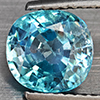 Natural Blue Zircon 2.85 Ct. Cushion Shape 8 x 7.5 Mm Gemstone from Cambodia