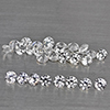 Natural White Zircon Gemstones 0.63 Ct. 30 Pcs. Round Diamond Cut 1.5 Mm. Natural White Zircon Gemstones 0.63 Ct. 30 Pcs. Round Diamond Cut 1.5 Mm.