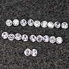 Natural White Zircon Gemstones 0.42 Ct. 20 Pcs. Round Diamond Cut 1.4 Mm. Natural White Zircon Gemstones 0.42 Ct. 20 Pcs. Round Diamond Cut 1.4 Mm.