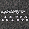 Natural White Zircon Gemstones 0.65 Ct. 30 Pcs. Round Diamond Cut 1.5 Mm. Natural White Zircon Gemstones 0.65 Ct. 30 Pcs. Round Diamond Cut 1.5 Mm.