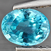 Natural Blue Zircon 1.30 Ct. Oval Shape 6.8 x 5.2 Mm Gemstone from Cambodia