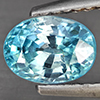 Natural Blue Zircon 1.61 Ct. Oval Shape 7.4 x 5.4 Mm Gemstone from Cambodia