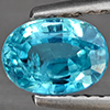 Natural Blue Zircon 1.68 Ct. Oval Shape 7.2 x 5.2 Mm Gemstone from Cambodia