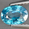 Natural Blue Zircon 1.22 Ct. Oval Shape 7 x 5 Mm Gemstone from Cambodia