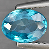 Natural Blue Zircon 1.18 Ct. Oval Shape 7.3 x 5.3 Mm Gemstone from Cambodia