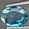 Natural Blue Zircon 1.04 Ct. Oval Shape 7.2 x 5.3 Mm Gemstone from Cambodia