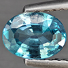 Natural Blue Zircon 0.82 Ct. Oval Shape 6.8 x 5 Mm Gemstone from Cambodia