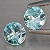 Natural Baby Blue Zircon 1.03 Ct. 2 Pcs Round Diamond Cut 4.2 Mm Gemstone from Cambodia