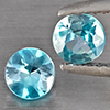 Natural Baby Blue Zircon 1.00 Ct. 2 Pcs Round Diamond Cut 4.7 Mm Gemstone from Cambodia