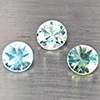 Natural Blue Zircon 2.45 Ct. 3 Pcs Round Diamond Cut  Gemstone From Cambodia
