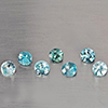 Natural Blue Zircon 3.55 Ct. 7 Pcs Round Diamond Cut 4.7 Mm Gemstone From Cambodia