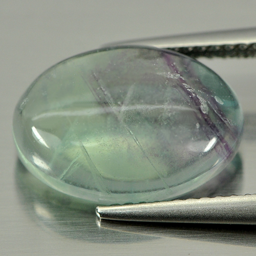 Oval Cabochon 6.43 Ct. Exquisite Natural Fluorite From Brazil