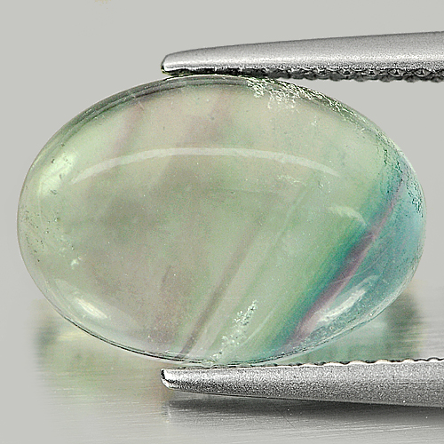 Oval Cabochon 7.17 Ct. Beautiful Color Natural Fluorite From Brazil