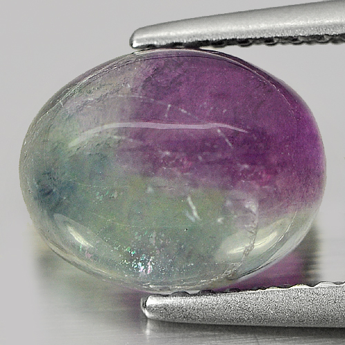 Oval Cabochon 3.67 Ct. Sparkling Natural Fluorite Gemstone From Brazil