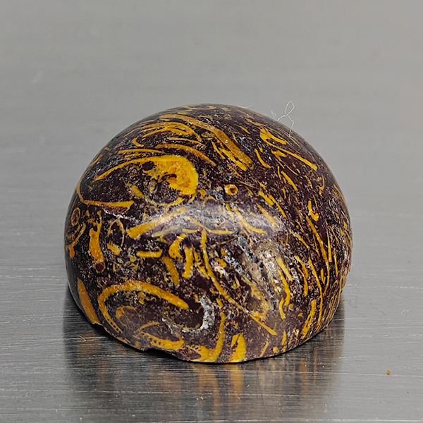 Natural Elephant Skin Jasper 18.41 Ct. Round Cabochon Shape 15.4 Mm.