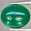 Oval Cabochon 4.34 Ct. Natural Green Agate Madagascar Unheated