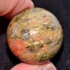 114.47 Ct. Round Cabochon 25 Mm. Natural Gemstone Multi Color Unakite Unheated