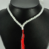 168.95 Ct. Attractive Natural White Quartz  Beads Necklace Thailand