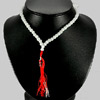 172.47 Ct. Attractive Natural White Quartz  Beads Necklace Thailand