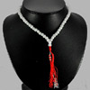 166.74 Ct. Beauty Natural White Quartz  Beads Necklace