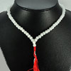 174.63 Ct. Pretty Natural White Quartz  Beads Necklace Unheated