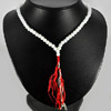 175.00 Ct. Good-looking Natural White Quartz  Beads Necklace Thailand