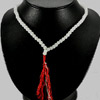 172.83 Ct. Beauty Natural White Quartz  Beads Necklace Thailand