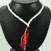 170.13 Ct. Natural White Quartz  Beads Necklace Thailand
