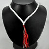 175.00 Ct. Natural White Quartz  Beads Necklace Length 12 Inch.