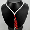 166.67 Ct. Attractive Natural White Quartz  Beads Necklace