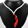Unheated 175.00 Ct. Charming Natural White Quartz  Beads Necklace Thailand