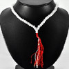 Unheated 175.00 Ct. Lovable Natural White Quartz  Beads Necklace Thailand