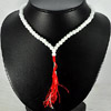 150.00 Ct. Natural White Quartz  Beads Necklace Length 12 Inch.