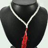 150.53 Ct. Beautiful Natural White Quartz  Beads Necklace Thailand