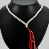 166.46 Ct. Length 12 Inch. Natural White Quartz  Beads Necklace Thailand