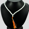 Unheated 167.67 Ct. Natural White Quartz  Beads Necklace Length 24 Inch. 6-6.5