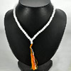 175.00 Ct. Beauty Natural White Quartz  Beads Necklace Thailand