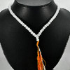 175.00 Ct. Lively Natural White Quartz  Beads Necklace Thailand