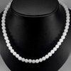 388.49 Ct. Captivating Natural White Quartz  Beads Necklace Length 16.5 Inch.