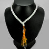 366.34 Ct. Nice Natural White Quartz  Beads Necklace Length 16.5 Inch Thailand