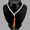 Unheated 370.12 Ct. Natural White Quartz  Beads Necklace