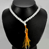 371.99 Ct. Natural White Quartz  Beads Necklace Unheated