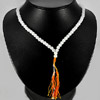 370.37 Ct. Pretty Natural White Quartz  Beads Necklace
