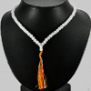 365.38 Ct. Good Natural White Quartz  Beads Necklace