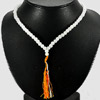 348.28 Ct. Natural White Quartz  Beads Necklace Unheated