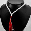 375.54 Ct. Length 16.5 Inch. Natural White Quartz  Beads Necklace Thailand